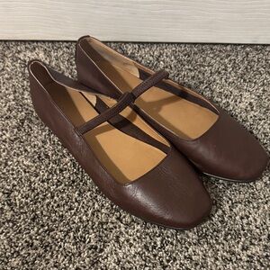Madewell Dark Brown Mary Jane Flats
